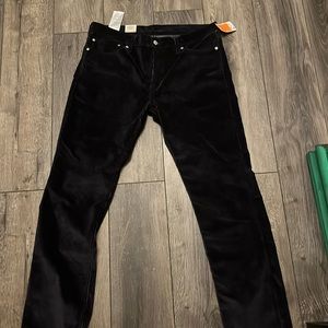 Dark Purple Denim Corduroy Pants